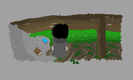 Reese brandishing a pen like she's about to kill a human and take their soul to break the barrier that separates the humans from the monsters.